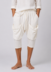 PANTALONE CORTO LINO TASCONI FRONTALI Z - OVERGROUND STORE 
