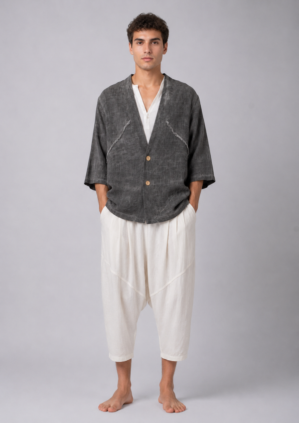 GIACCA APERTA DUE BOTTONI IN LINO Z - OVERGROUND STORE 