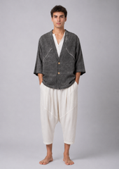 GIACCA APERTA DUE BOTTONI IN LINO Z - OVERGROUND STORE 