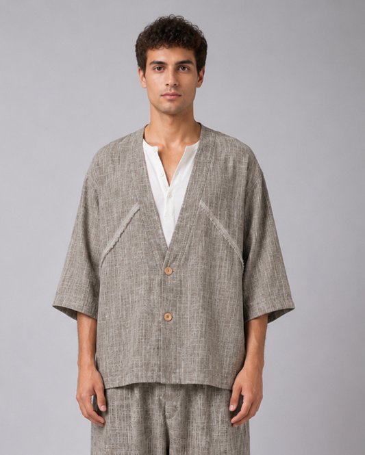 GIACCA APERTA DUE BOTTONI IN LINO Z - OVERGROUND STORE 