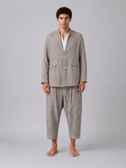GIACCA LINO COLLO PIEGATO Z - OVERGROUND STORE 