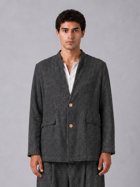 GIACCA LINO COLLO PIEGATO Z - OVERGROUND STORE 