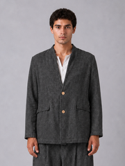 GIACCA LINO COLLO PIEGATO Z - OVERGROUND STORE 
