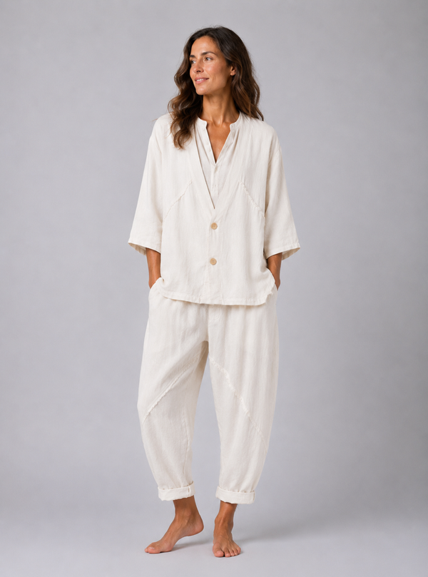 GIACCA APERTA DUE BOTTONI IN LINO - OVERGROUND STORE 