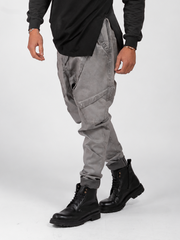 PANTALONE CAVALLO BASSO CON CHIUSURA LACCI E CUCITURE DAVANTI