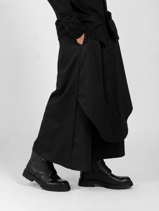 PANTALONE CAVALLO BASSO CON BOTTONI FRONTALI