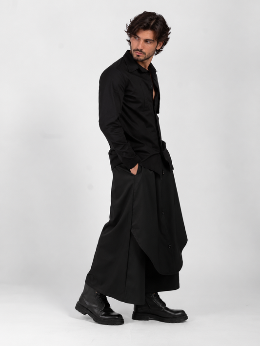 PANTALONE CAVALLO BASSO CON BOTTONI FRONTALI