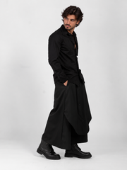 LOW-CROTCH TROUSERS WITH FRONT BUTTONS