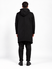 COAT WITH TRANSVERSAL ZIP AND BUTTON CLOSURE