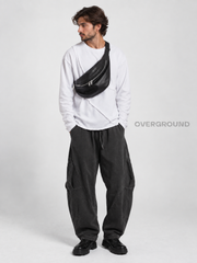 OVERALL TROUSERS WIDE LEGS FRONT POCKETS