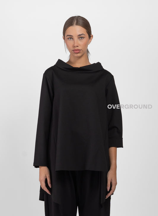 BLUSA LUNGA COLLO A BARCA - OVERGROUND STORE 