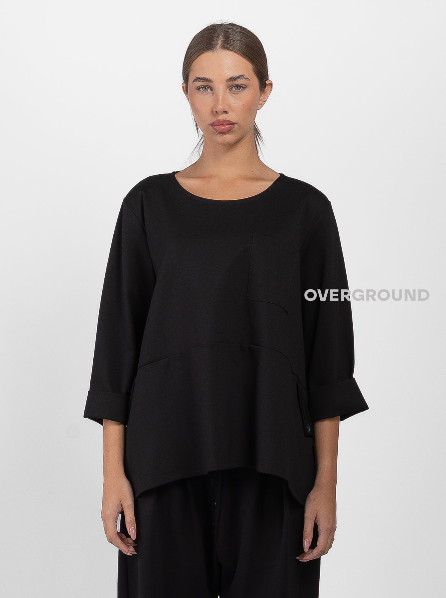 MAGLIA OVER CON TASCA LATERALE