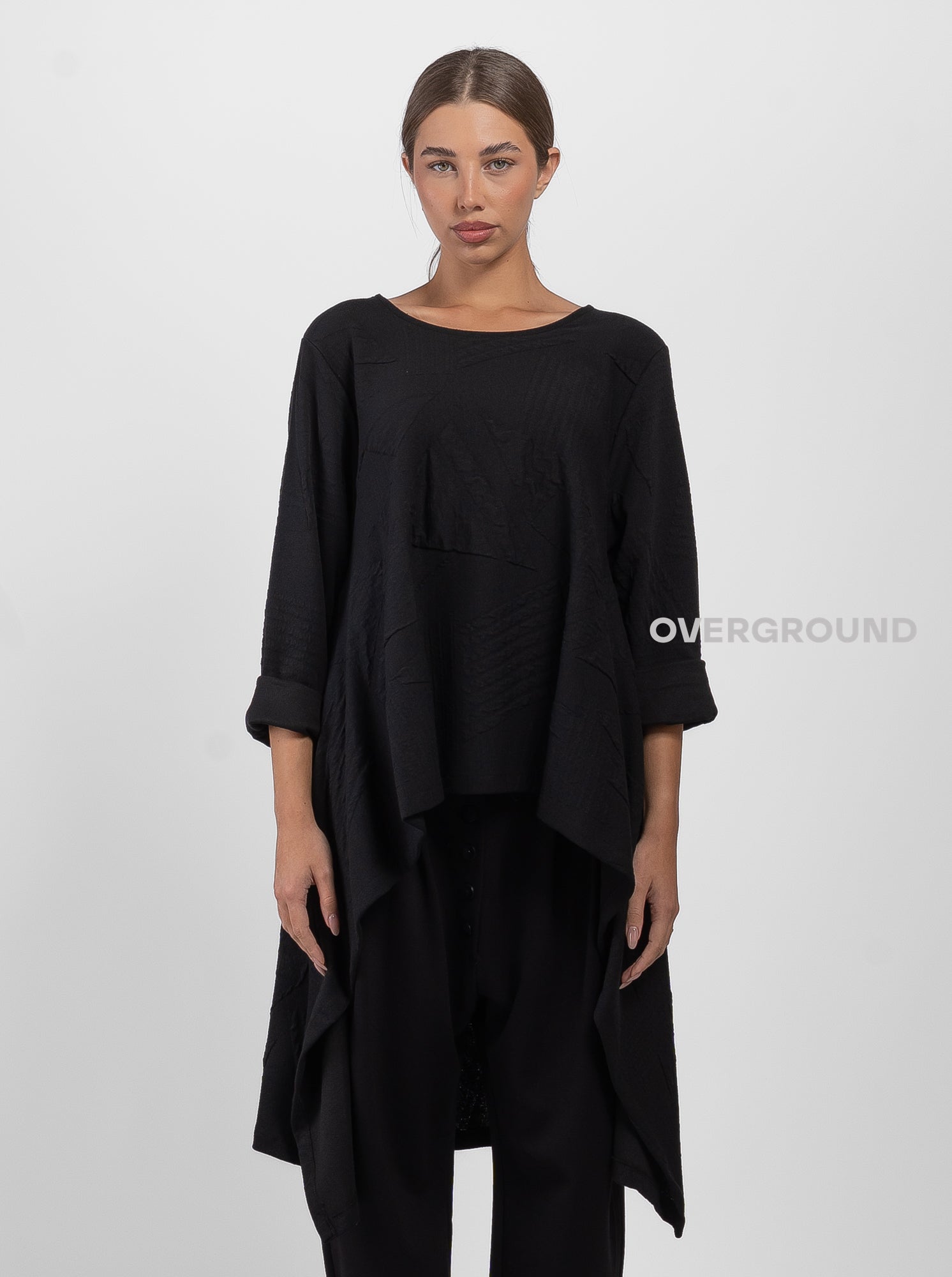 MAGLIA TESSUTO LAVORATO LUNGA DIETRO