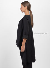 MAGLIA TESSUTO LAVORATO LUNGA DIETRO