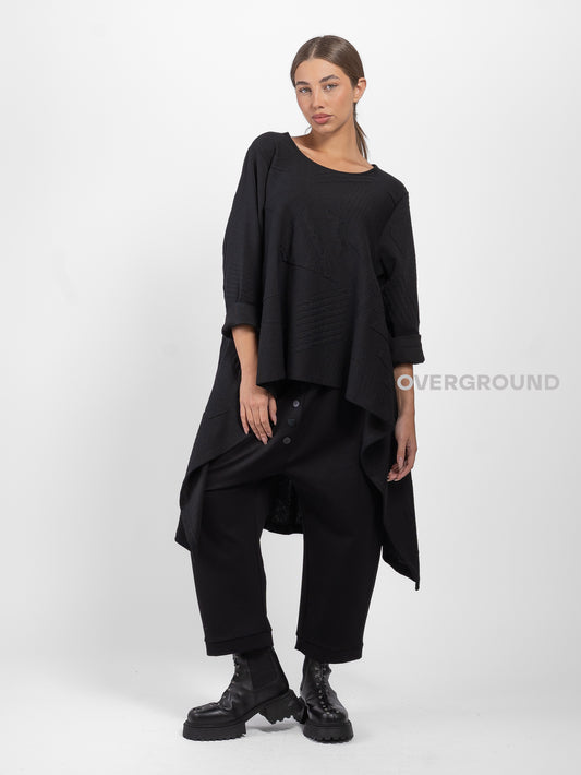 MAGLIA TESSUTO LAVORATO LUNGA DIETRO