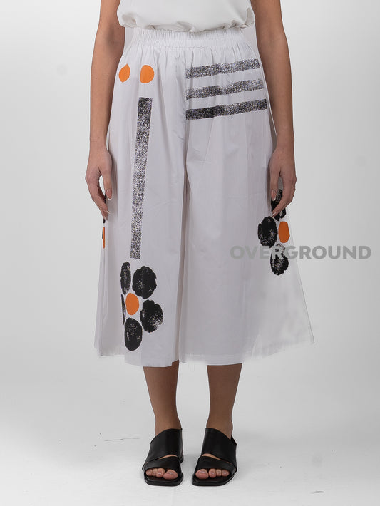 PANTALONE OVER CON MARGHERITE SUL GAMBULE - OVERGROUND STORE 