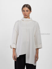 BLUSA CON COLLO A BARCA CUCITURE FRONTALI - OVERGROUND STORE 