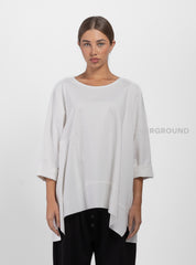 BLUSA LUNGA OVER CON CUCITURE DAVANTI E DIETRO - OVERGROUND STORE 