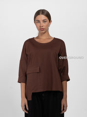 Asymmetric shirt with side pocket