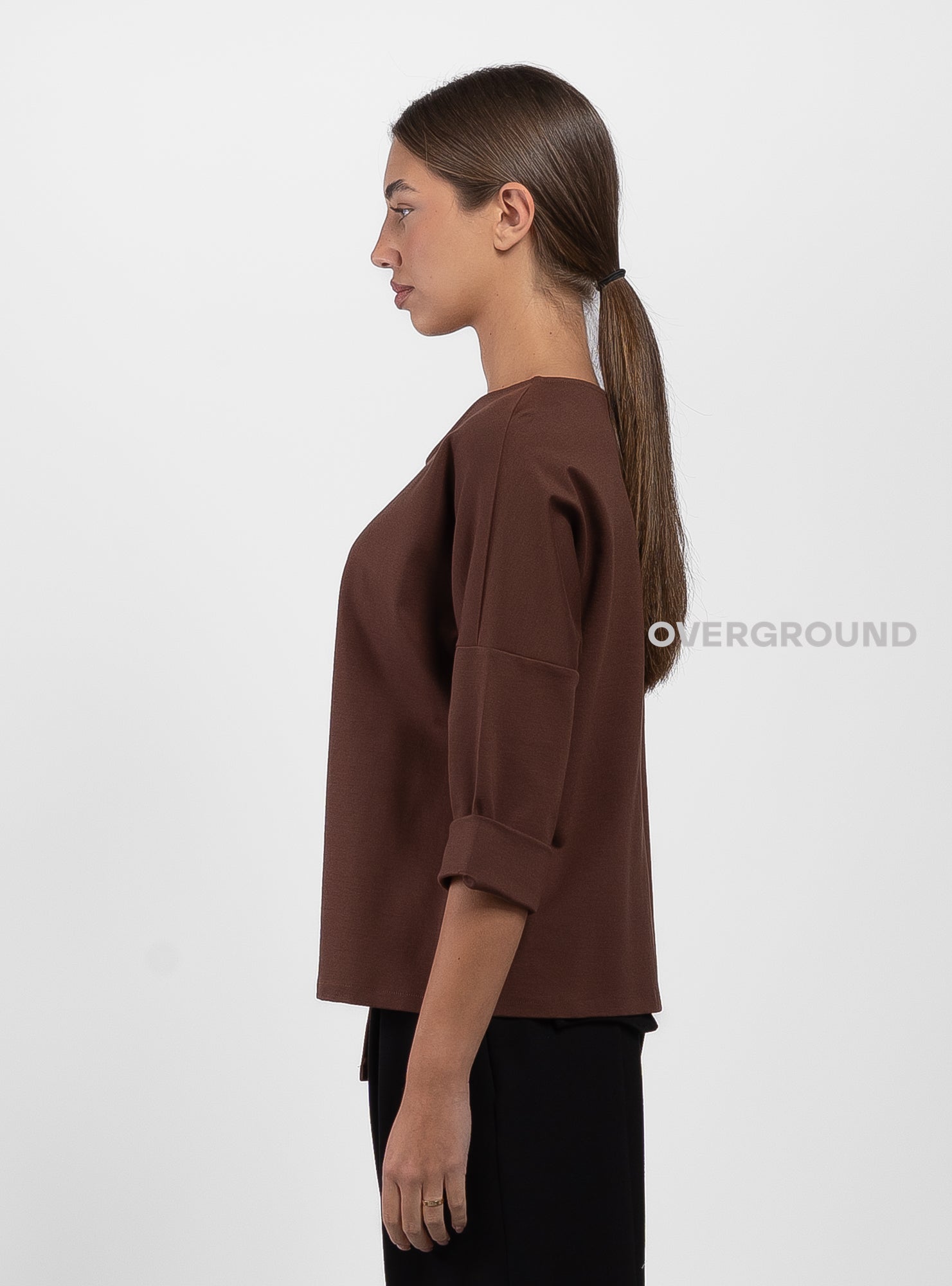 Asymmetric shirt with side pocket