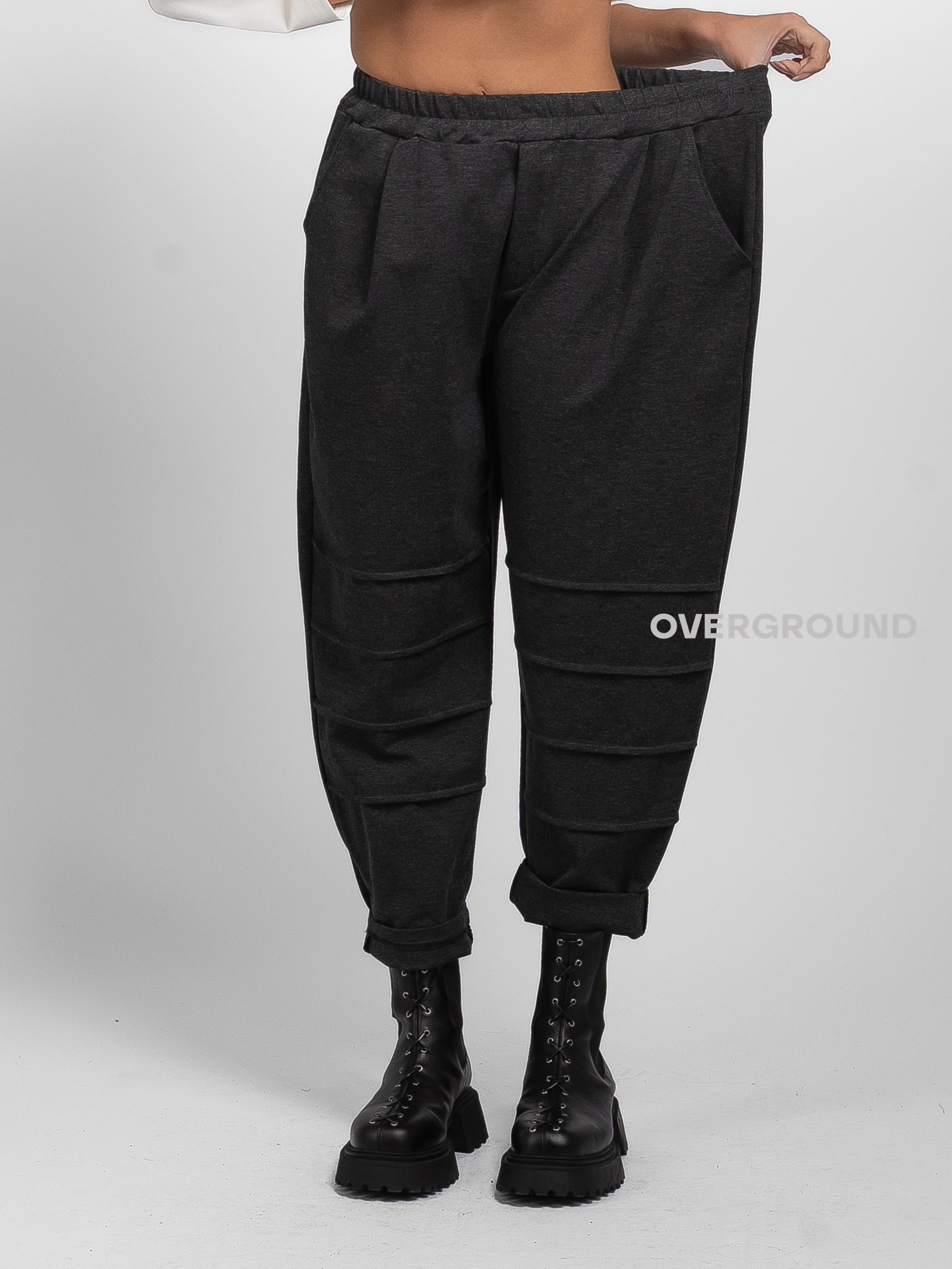 PANTALONE ELASTICO IN VITA CUCITURE SUL GAMBULE - OVERGROUND STORE 