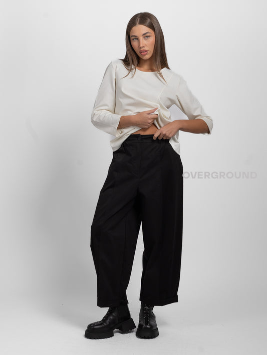 PANTALONE GAMBULE LARGO CON CINTURINO