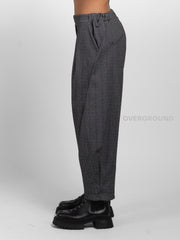 PANTALONE OVER RIGATO CON CUCITURE SUL GAMBULE