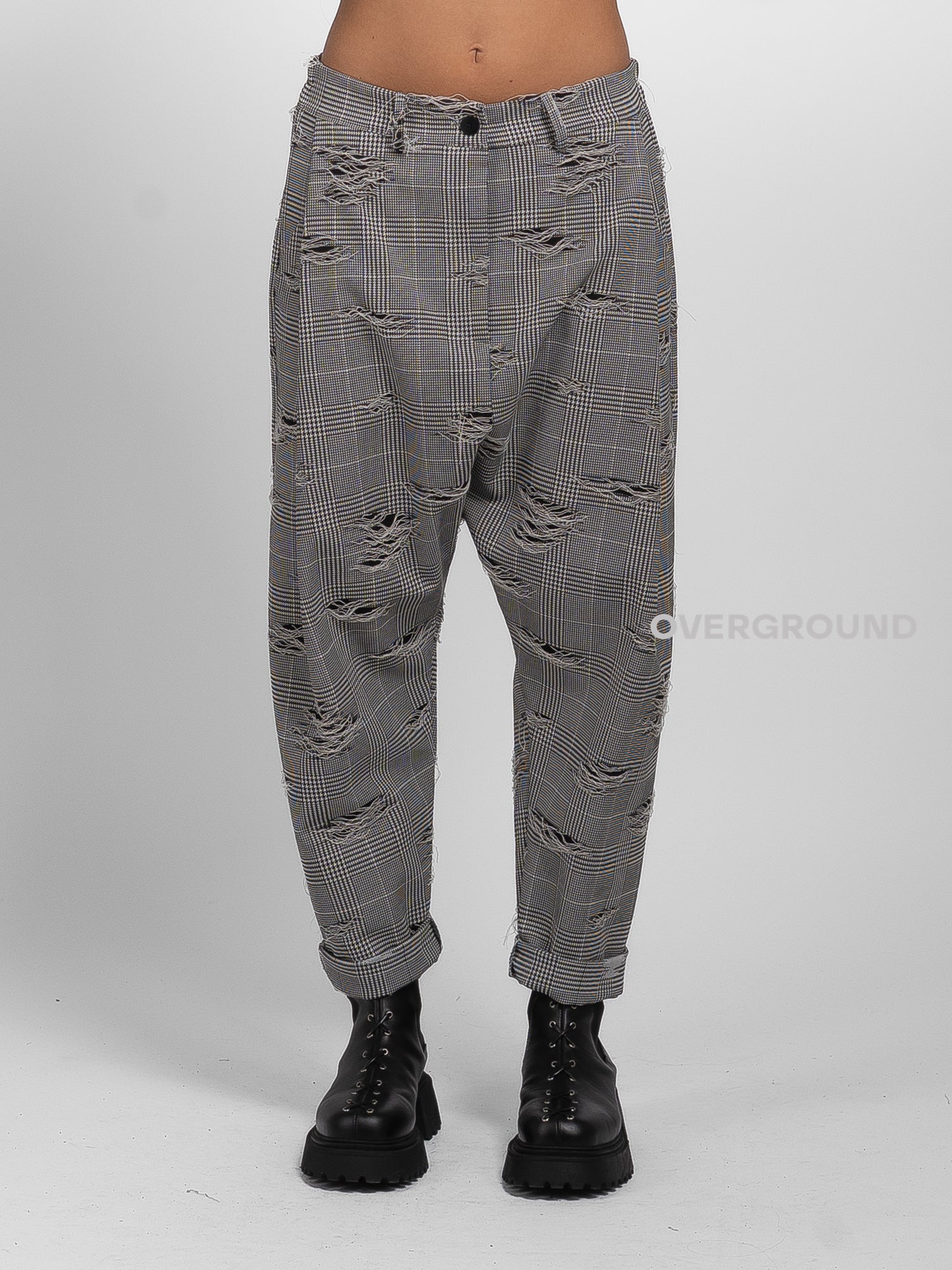 PANTALONE A CAVALLO BASSO TESSUTO LAVORATO - OVERGROUND STORE 