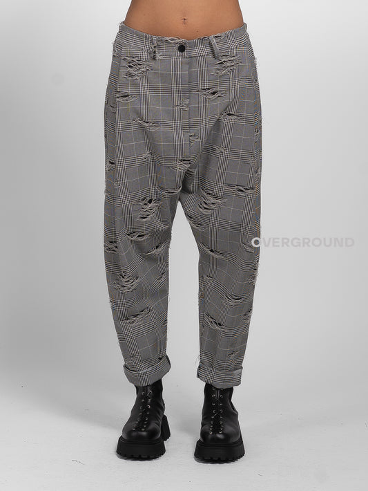 PANTALONE A CAVALLO BASSO TESSUTO LAVORATO - OVERGROUND STORE 