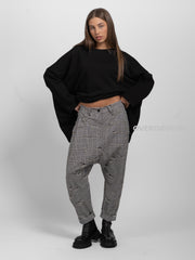 PANTALONE A CAVALLO BASSO TESSUTO LAVORATO - OVERGROUND STORE 