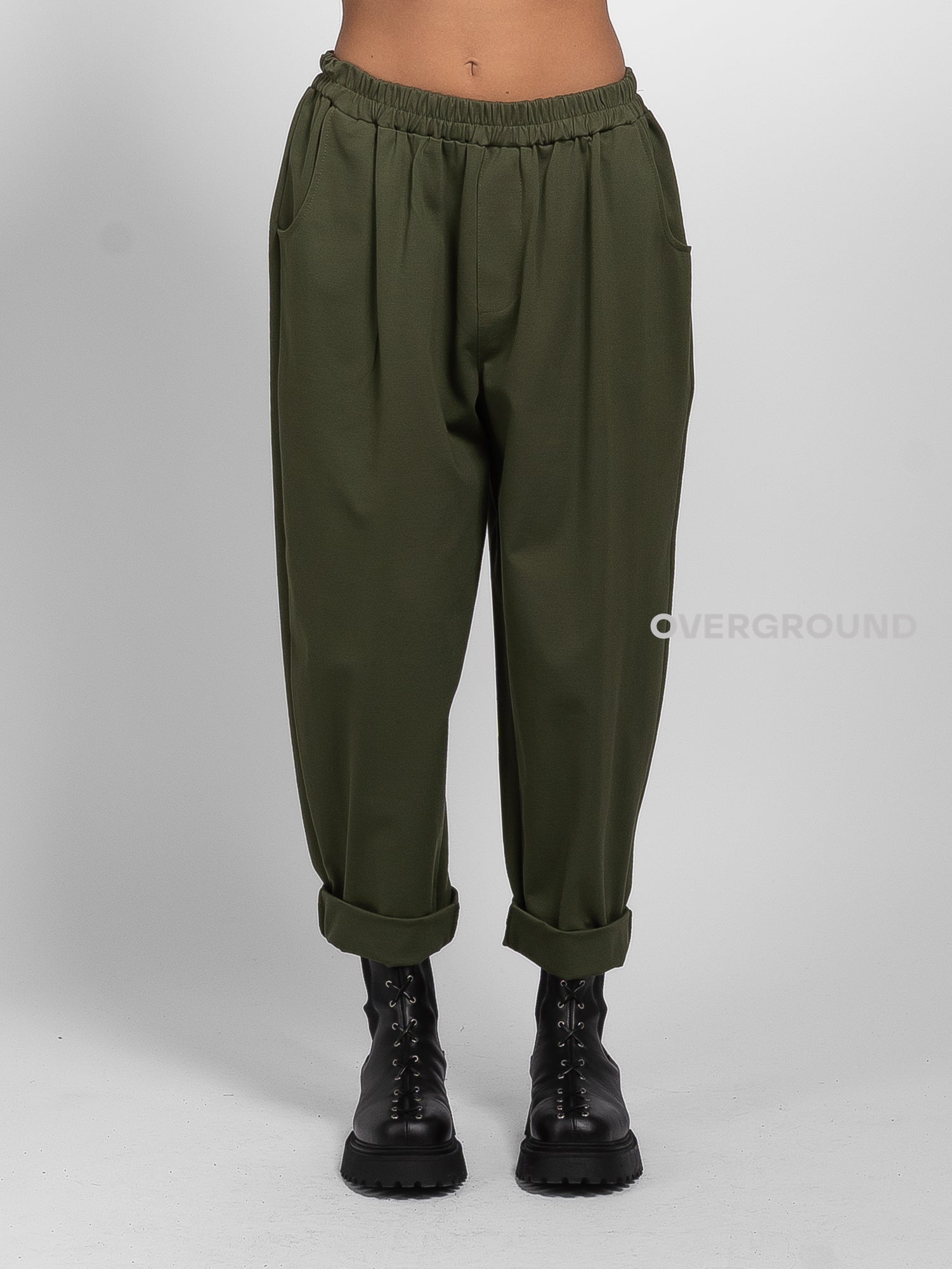 Oversized trousers in Milano stitch 