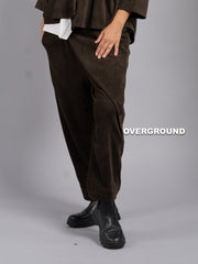 PANTALONE OVER CON PATTINA E BOTTONE