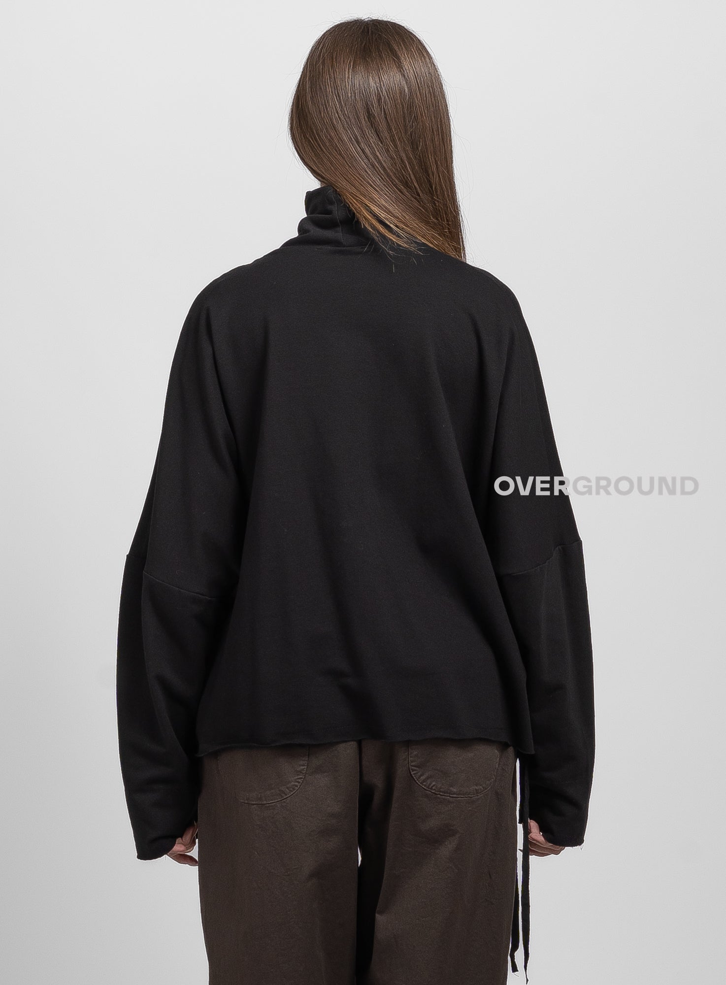 OVERSIZED DUSTER SWEATSHIRT WITH ASYMMETRIC BUTTONING