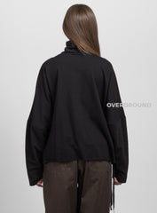 OVERSIZED DUSTER SWEATSHIRT WITH ASYMMETRIC BUTTONING