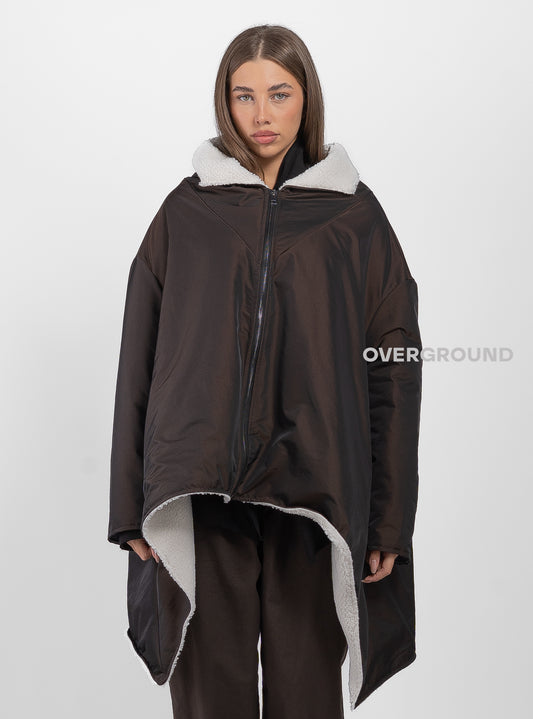 Giaccone imbottito con cerniera e punte laterali - OVERGROUND STORE 