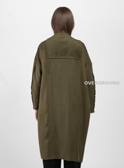 SHAWL DUSTER COAT WITH FRONT FLAP