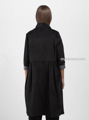 OVERSIZED DUSTER COAT WITH FRONT FLAP
