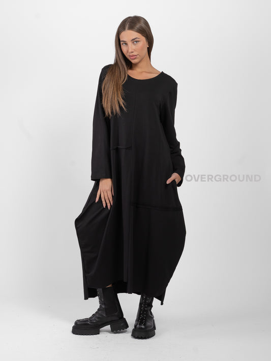 Dress with front seams