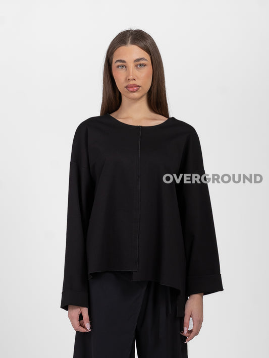 BLUSA ASIMMETRICA CON CUCITURA DAVANTI - OVERGROUND STORE 