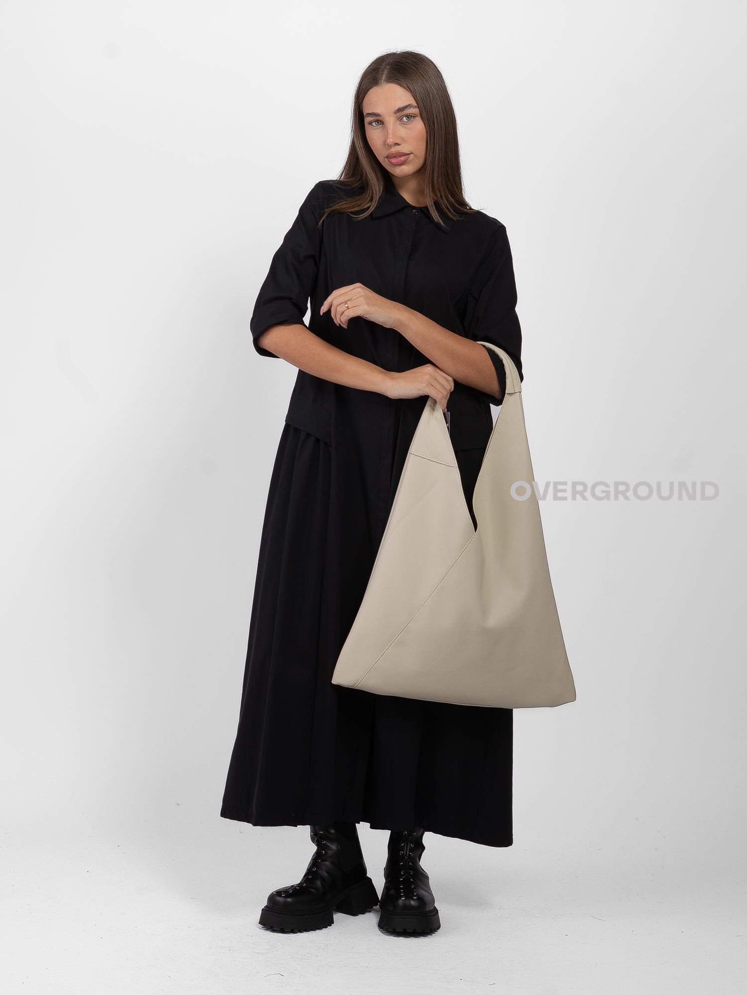 LEATHER TRIANGLE BAG