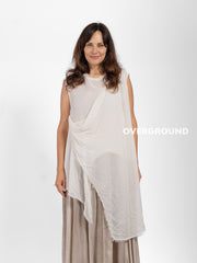BLUSA OVER SMANICATA CON RIPRESA LATERALE