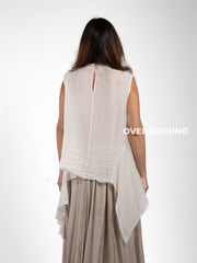 BLUSA OVER SMANICATA CON RIPRESA LATERALE
