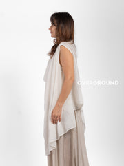 BLUSA OVER SMANICATA CON RIPRESA LATERALE