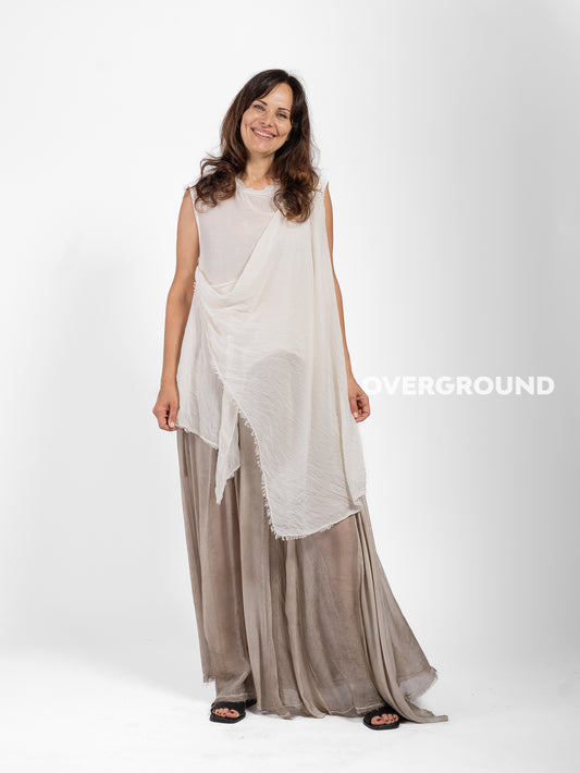 BLUSA OVER SMANICATA CON RIPRESA LATERALE