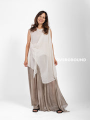 BLUSA OVER SMANICATA CON RIPRESA LATERALE