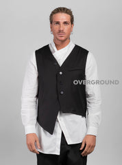 GILET CON ABBOTTONATURA ASIMMETRICA