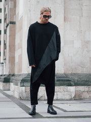 MAGLIA OVER ASIMMETRICA CON PUNTA