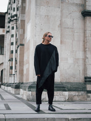 MAGLIA OVER ASIMMETRICA CON PUNTA