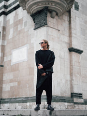 MAGLIA OVER ASIMMETRICA CON PUNTA