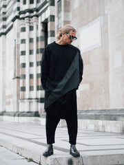 MAGLIA OVER ASIMMETRICA CON PUNTA